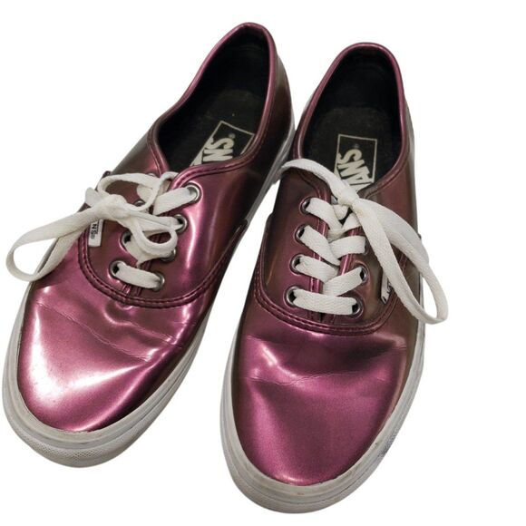 Vans Off the Wall Metallic Pink Sneakers, Woman's Size 7.0, Men's Size 5.5 - Picture 1 of 8